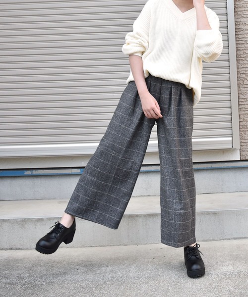 ★関税込/国内配送★セザンヌ ウール タック入り ワイド パンツ セザンヌ タック入り ワイド パンツ ☆関税込/国内配送