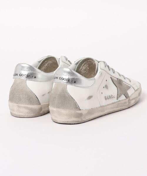 スニーカー GOLDEN GOOSE Super-Star sneakers white leather-silver heel tab レディースの画像