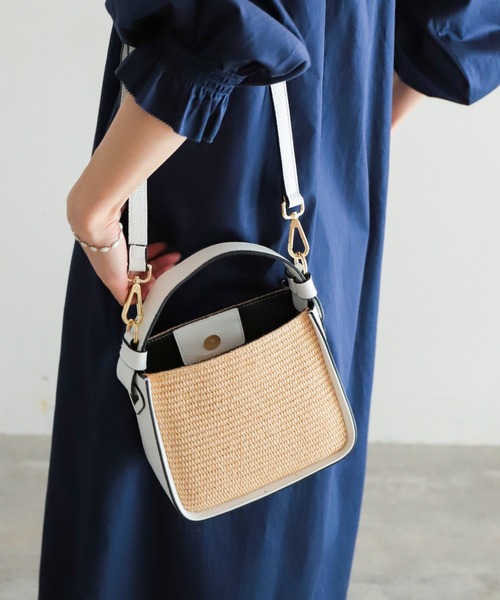 バッグ ハンドバッグ 【Marant】ラフィアコンビワンハンドルスモールBAG|ZOZOTOWN PayPayモール店|01