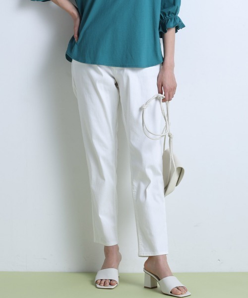 美品♡Rene パール×デニムテーパードパンツ(38 Ｌ) リネン混デニム テーパードパンツ（cloudnine）の商品詳細