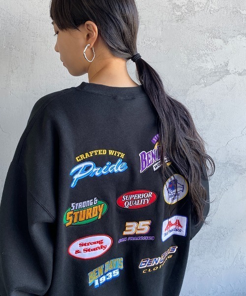 専用！BEN DAVIS ワッペン　スウェット　黒 BEN DAVIS スウェット 【WEB限定】[BEN DAVIS/ベンデイビス