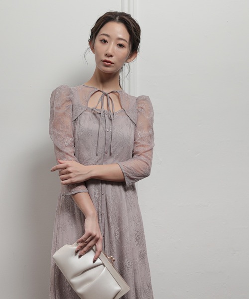 エピック デイEPIC DAY 【美品】レースAラインロングドレス LL epic day（エピックデイ）の「epic day メローレースAライン