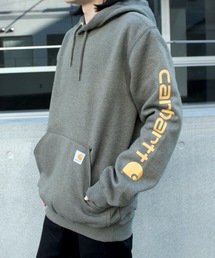 K288【CARHARTT】袖プリント裏起毛プルオーバーパーカー K288【CARHARTT】袖プリント裏起毛プルオーバーパーカー