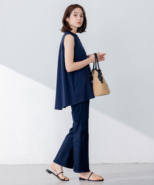 tシャツ 「洗える」スムースジャージー ノースリーブ カットソー レディース tシャツ 「洗える」スムースジャージー ノースリーブ カットソー