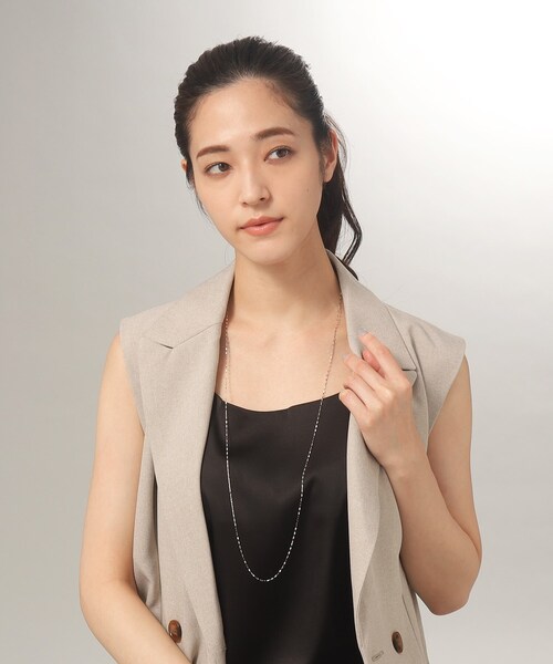 COCOSHNIK（ココシュニック） ネックレス プラチナ フラワークロス