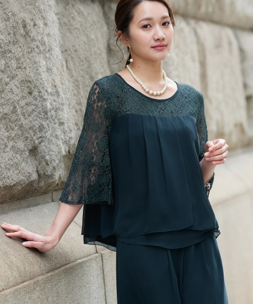 <お取り置き>LADYワンショルダーラッフルパンツドレス LAGUNAMOON LADY ワンショルダーラッフルパンツドレス（ベージュ） -靴