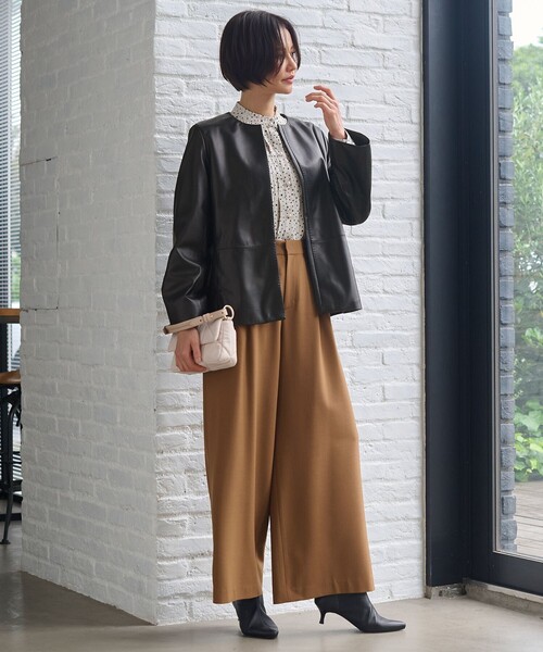 ブラウス シャツ 「洗える」TOROハイネック ブラウス レディース 自由区 ブラウス シャツ 「洗える」TOROハイネック レディース