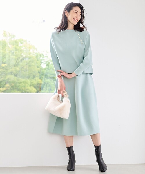 極美品　自由区　洗える　ポリエステルホールガーメント スカート 自由区｜【洗える】ポリエステルホールガーメント スカート