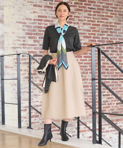 極美品　自由区　洗える　ポリエステルホールガーメント スカート 自由区｜【洗える】ポリエステルホールガーメント スカート