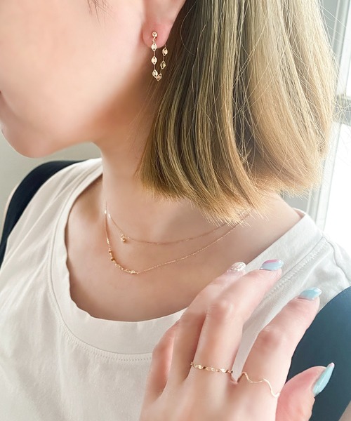 ESTELLE エステール K10 オーバルピアス 美品 ESTELLE エステール K10 オーバルピアス（ESTELLE ピアス