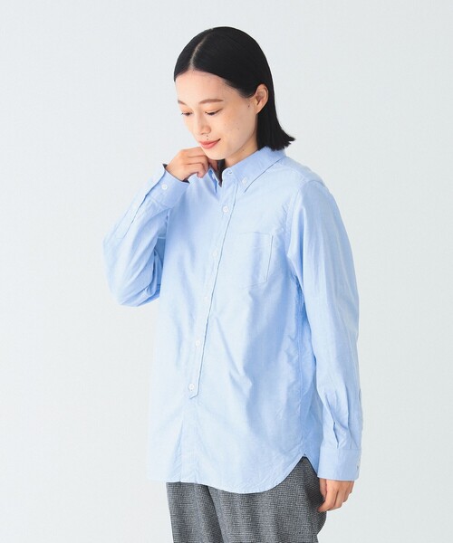 ブラウス シャツ プレミアムオックス ボタンダウンシャツ レディース BEAMS BOY ブラウス シャツ オックスフォード ボタンダウン
