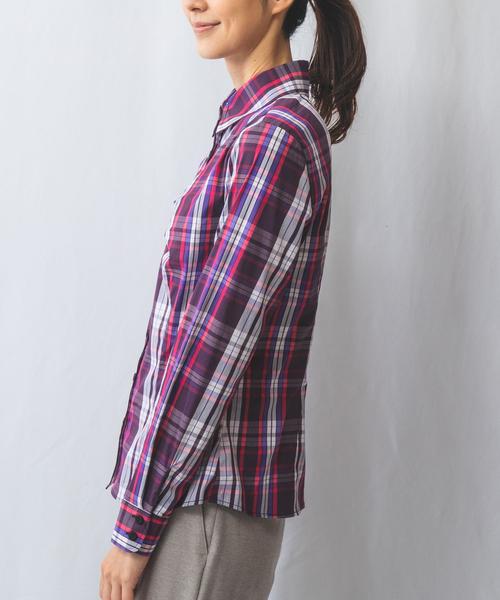 NARACAMICIE / ナラカミーチェ 【NARACAMICIE】チェックボウタイ付きシャツ NARACAMICIE ブラウス シャツ 「NARACAMICIE」チェックボウタイ