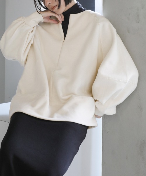 select MOCA（セレクトモカ） tシャツ フロントジップ裏起毛プル