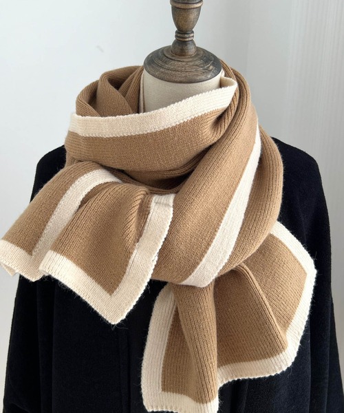 deux amour ストール マフラー バイカラー配色ストール レディース