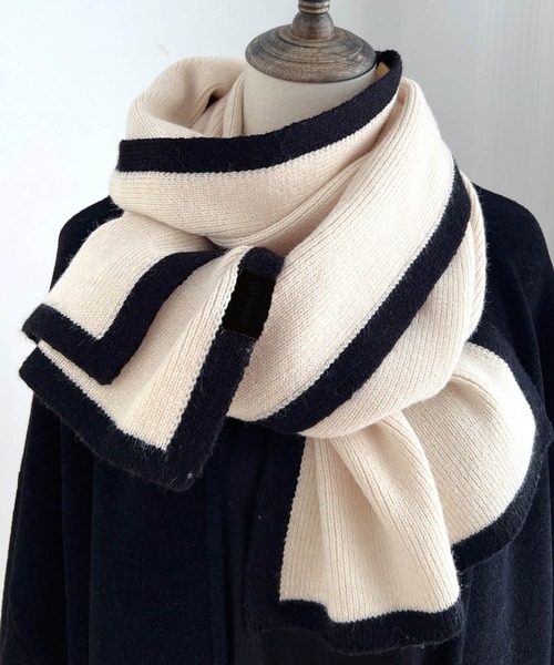 PRADA バイカラー ファーストール 楽天市場】PRADA プラダ マフラー ウール100％ ダークブラウン