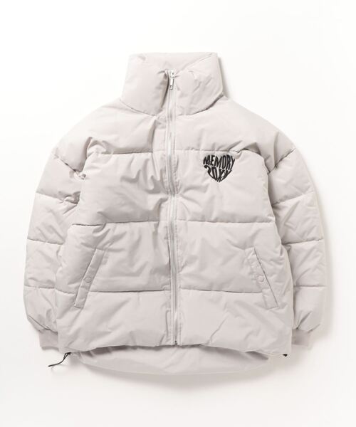ダウン ダウンジャケット 「MEMORY」ハート モチーフ 刺繍 パフ  