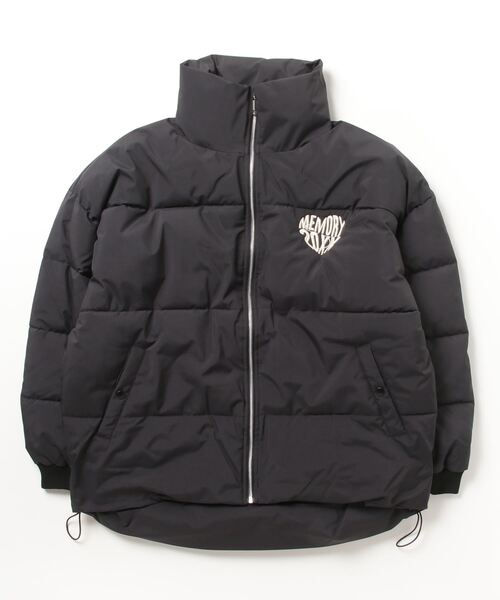 ダウン ダウンジャケット 「MEMORY」ハート モチーフ 刺繍 パフ  