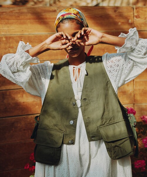 アウター WORKWARE × Freada/ワークウェア 別注MILITARY 2WAY LONGVEST/ミリタリー2WAYロングベスト