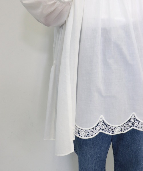 ブラウス シャツ ｗｈｉｔｅ　ａｐｐｌｅ　ｂｌｏｓｓｏｍ 「 ブラウス 」 レディース haupia ブラウス シャツ white apple blossom