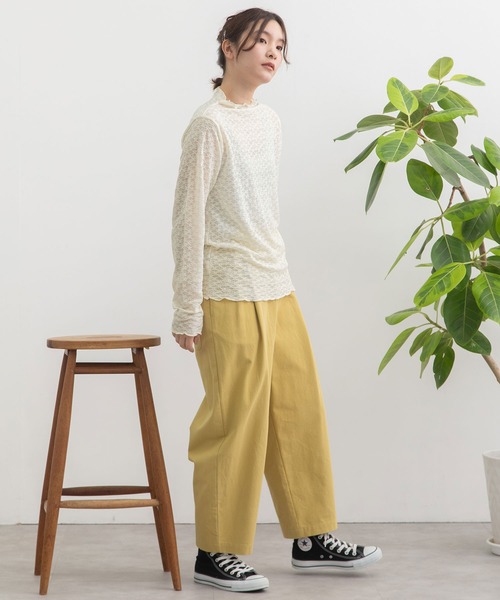 トップス FLUTU POU DOU DOU（プードゥドゥ） tシャツ 花柄シアータートルトップス