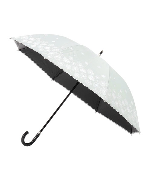 LANVIN en Bleu 傘 遮光 晴雨兼用 日傘 フラワーグリッター