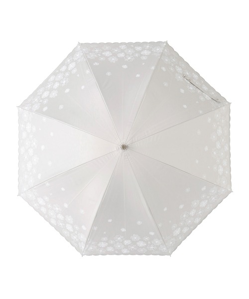 LANVIN en Bleu 傘 遮光 晴雨兼用 日傘 フラワーグリッター