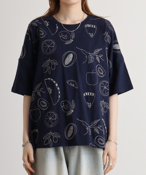 tシャツ EMAGO フルーツ刺繍T レディース Emago tシャツ EMAGO フルーツ刺繍T レディース : ZOZOTOWN