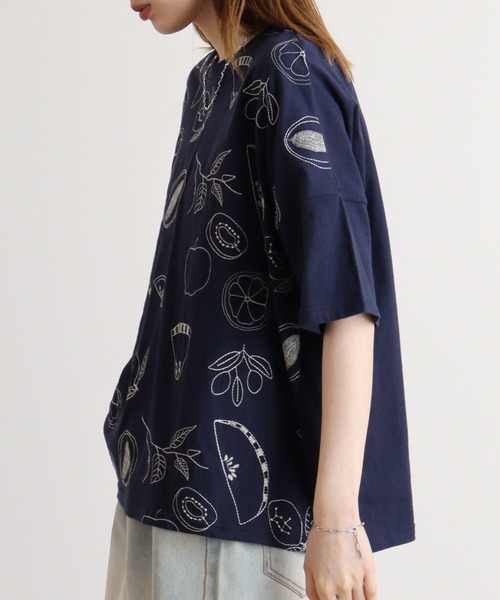 tシャツ EMAGO フルーツポンチ刺繍Ｔ レディース フルーツポンチ刺繍Tシャツ（Emago）の商品詳細