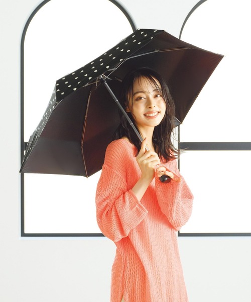 Wpc. 折りたたみ傘 遮光ジャギーハート ミニ 日傘 折りたたみ