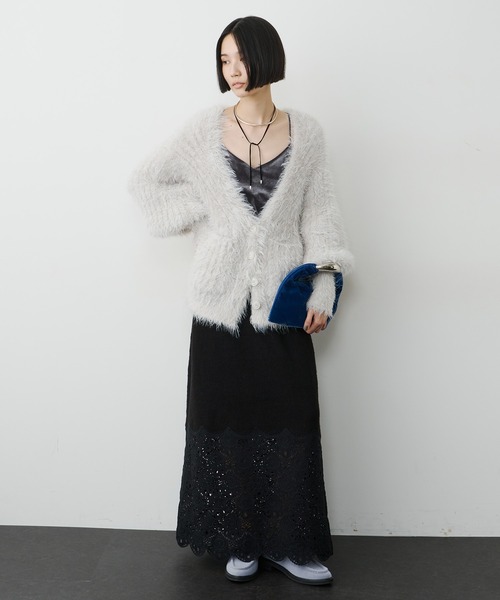 フェザーヤーンリラックス2wayカーディガン LA BELLE ETUDE フェザーヤーンリラックス2wayカーディガン（カーディガン