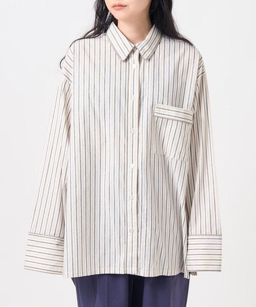 Charles Jeffrey LOVERBOY パジャマライク シャツ ストライプ FREAK'S STORE ブラウス シャツ パジャマシャツ/ストライプ