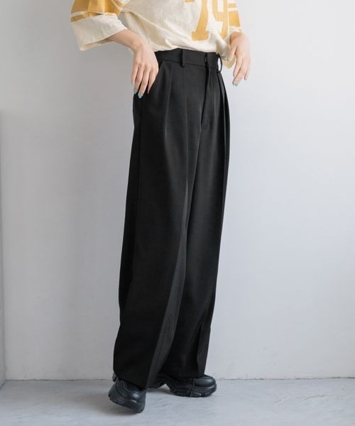 LOWRYS FARM（ローリーズファーム） スラックス パンツ ダブルタック