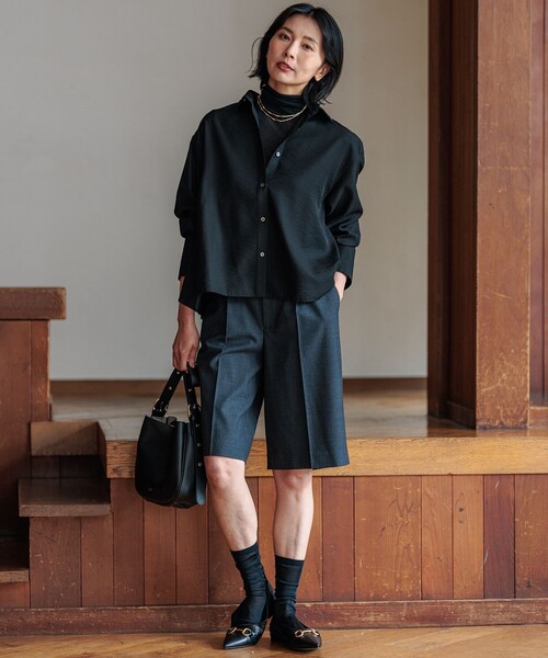 新品⭐︎ 23区L⭐︎ 【CLASSY.掲載/洗える】TWマットクロス ハーフパンツ 23区｜【CLASSY.10月号掲載/洗える】TWマットクロス ハーフ