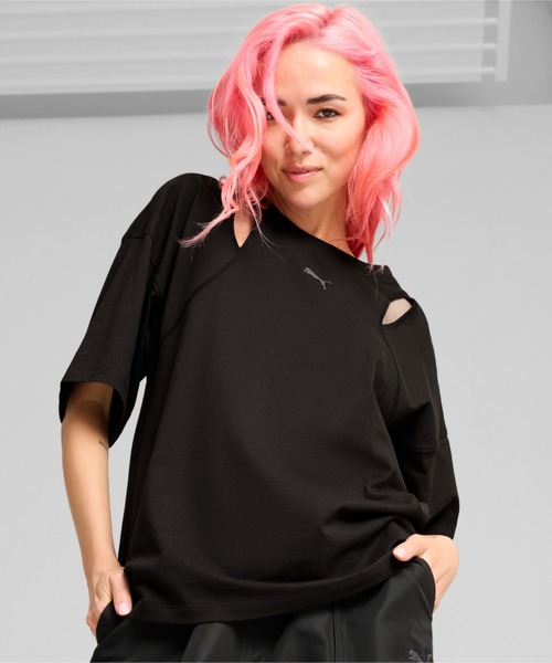tシャツ PUMA プーマ ウィメンズ デア トゥ 長袖 Tシャツ レディース PUMA tシャツ プーマ ウィメンズ デア トゥ オーバーサイズ