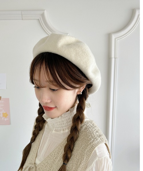 EMPORIO ARMANI 帽子 ベレー帽 「エンポリオ アルマーニ」バイザー付き