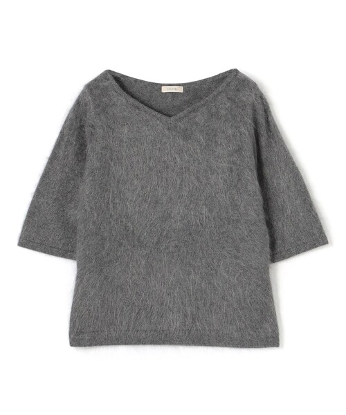 ニット セーター ピュアカシミヤファー Vネックプルオーバー レディース DES PRES ニット セーター ピュアカシミヤファー Vネックプル