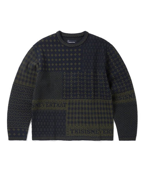 thisisneverthat ニットセーター L thisisneverthat セーター ニット Block Knit L/S Top メンズ