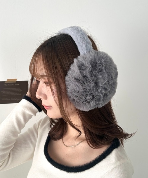 CLEA 耳当て イヤーマフ フェイクファーイヤーマフ レディース