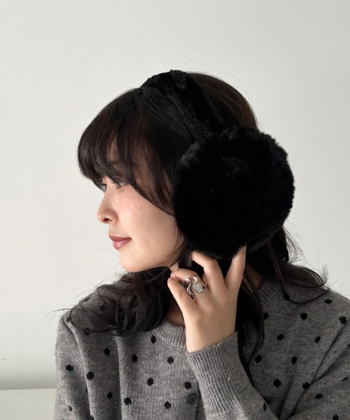 CLEA 耳当て イヤーマフ フェイクファーイヤーマフ レディース