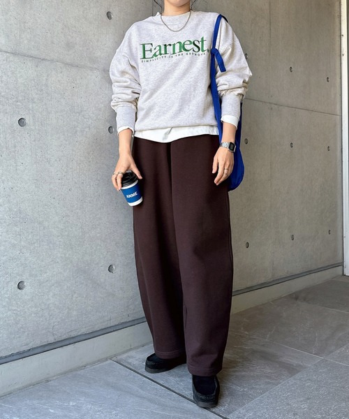 ANME トレーナー スウェット Earnestエンブロイダリー裏毛スウェット