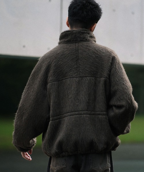 WYM LIDNM ブルゾン アウター WOOL BLEND SHAGGY SHORT BLOUSON