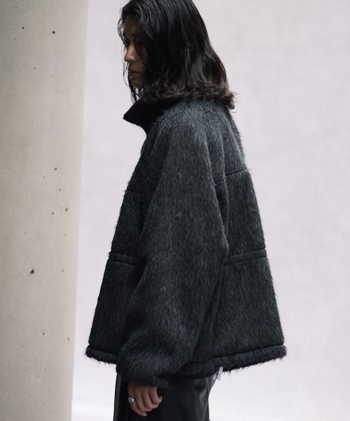 WYM LIDNM ブルゾン アウター WOOL BLEND SHAGGY SHORT BLOUSON メンズ