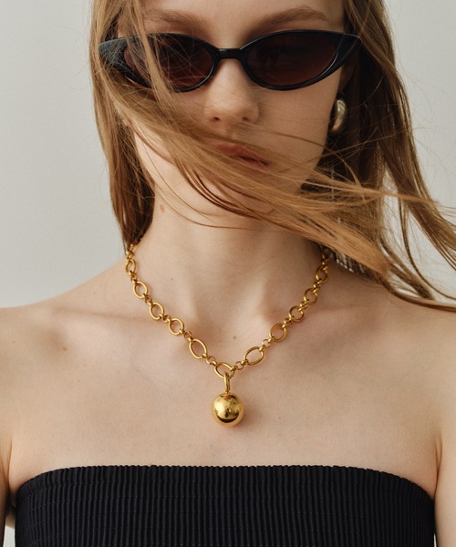 ネックレス 2way ball charm necklace / 2wayボールチャームネックレス