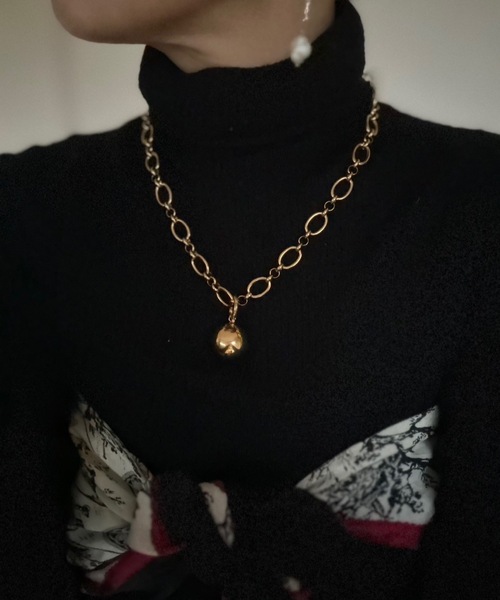 ネックレス 2way ball charm necklace / 2wayボールチャームネックレス レディースの画像