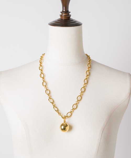 ネックレス 2way ball charm necklace / 2wayボールチャームネックレス レディースの画像