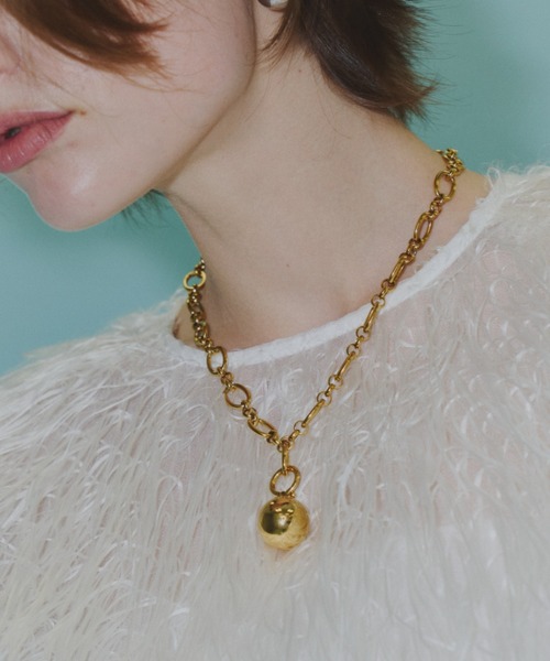 ネックレス 2way ball charm necklace / 2wayボールチャームネックレス レディースの画像