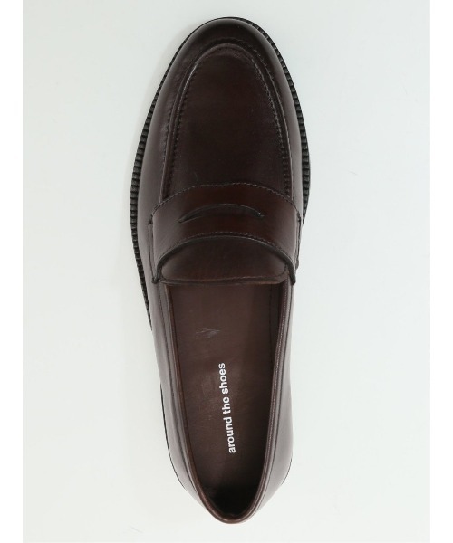 【美品】 ISETAN MEN'S コインローファー ブラウン 43 ライトブラウン ナチュラルグレインレザー Mocassinローファー