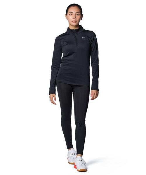 tシャツ UAコールドギア プロ 1/2ジップ ロングスリーブ シャツ（トレーニング/レディース） レディース UNDER ARMOUR tシャツ UAコールドギア プロ 1/2ジップ ロング