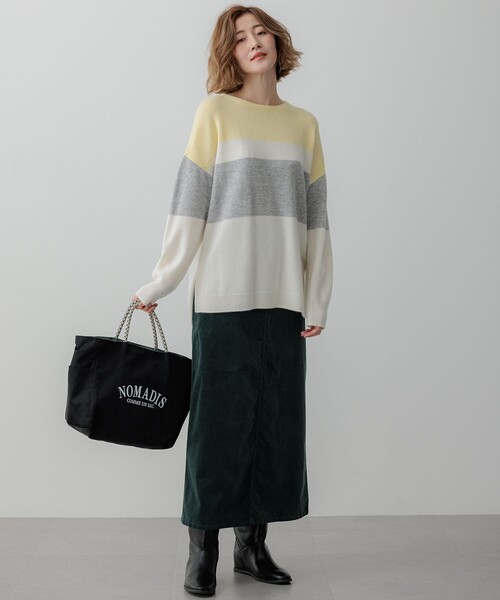 ニット セーター 「Oggi1月号掲載/洗える」ウールカシミヤ カラーブロック ニット レディース 23区 ニット セーター 「Oggi1月号掲載/洗える」ウールカシミヤ