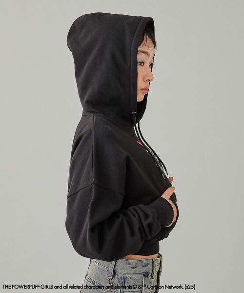 パーカー X-girl x THE POWERPUFF GIRLS SWEAT HOODIE レディース X-girl パーカー x THE POWERPUFF GIRLS SWEAT HOODIE